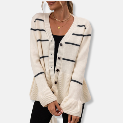 Relaxed Fit V Neck Women's Cardigan Sweater