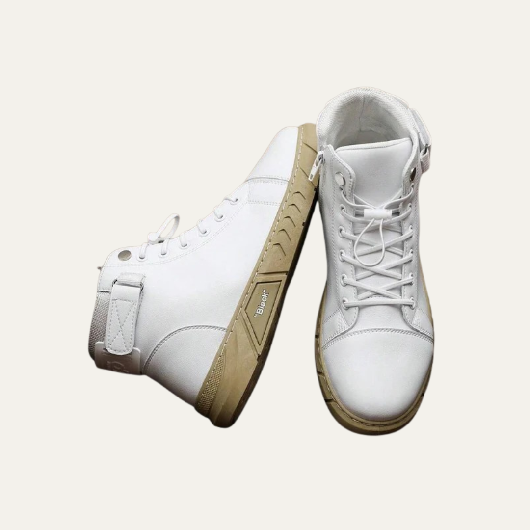 Tall Lace Up Strap Sneaker Boots for Men