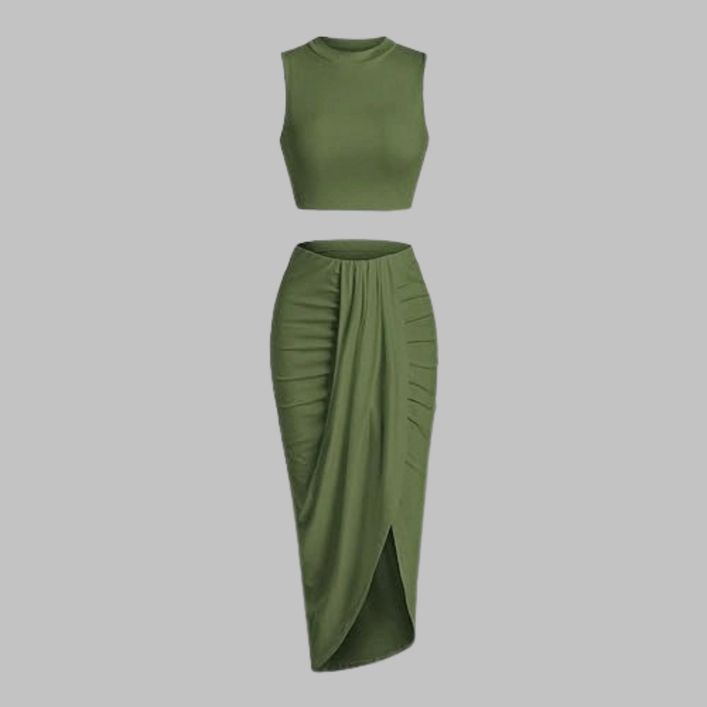 Flowy Ruffled Maxi Skirt Outfit Set