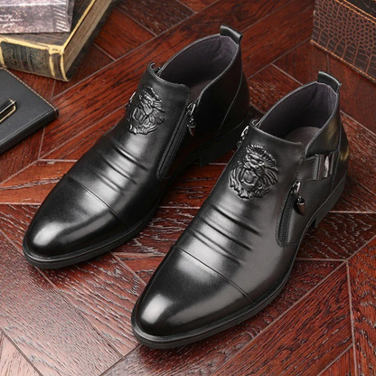 Luxury Men's Leather Pointed Toe Boots