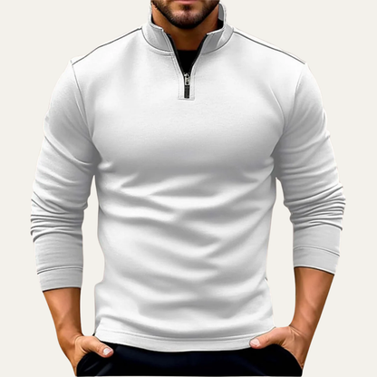 Slim Fit Men's Quarter Zip Sweater