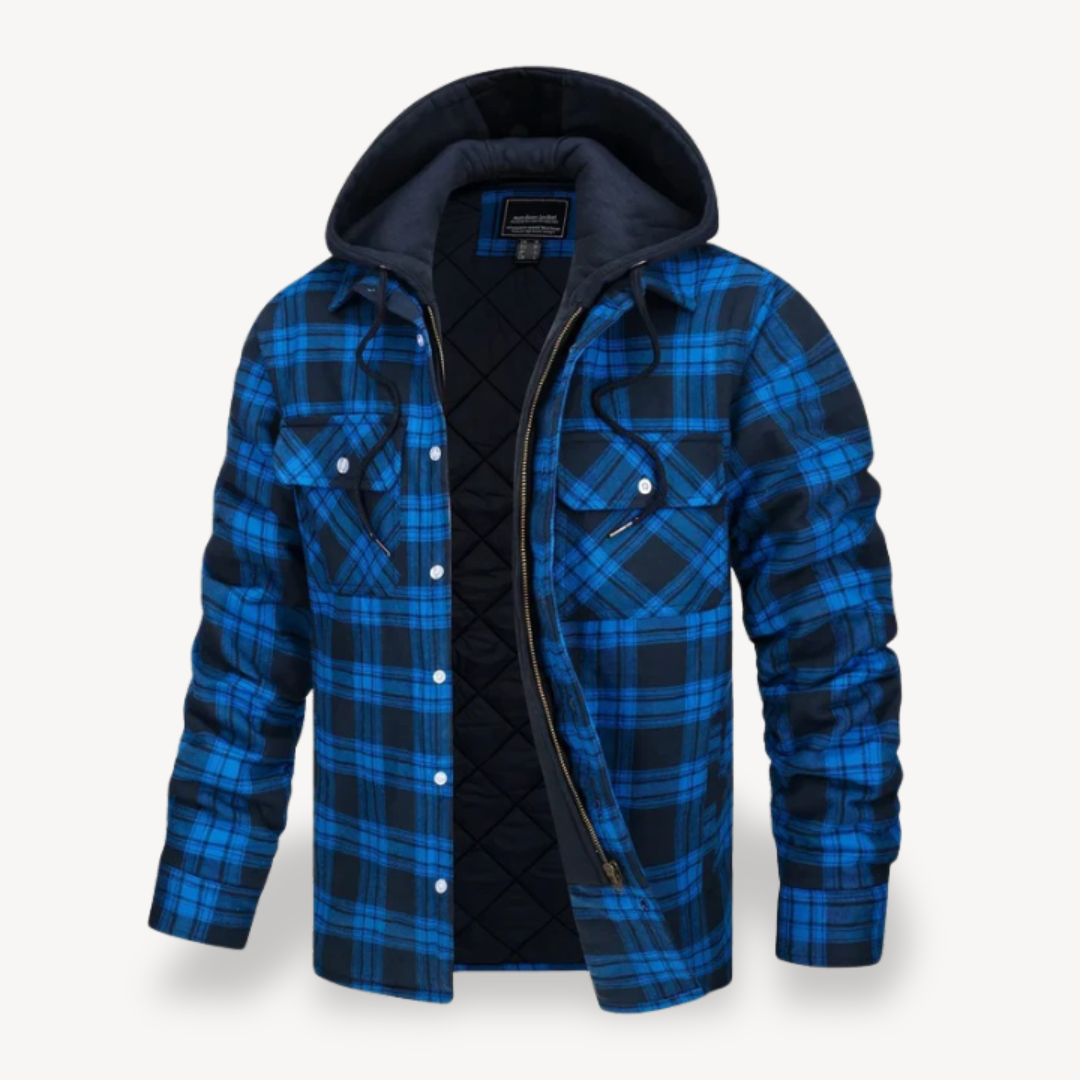 Warm Plaid Hoodie For Men