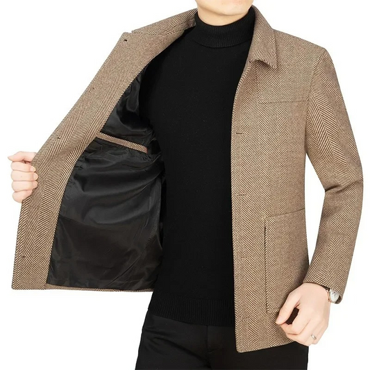 Timeless Tailored Mens Blazer with Unique Design - OutfitLondon