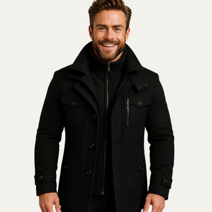 Men's Waterproof Long Trench Overcoat
