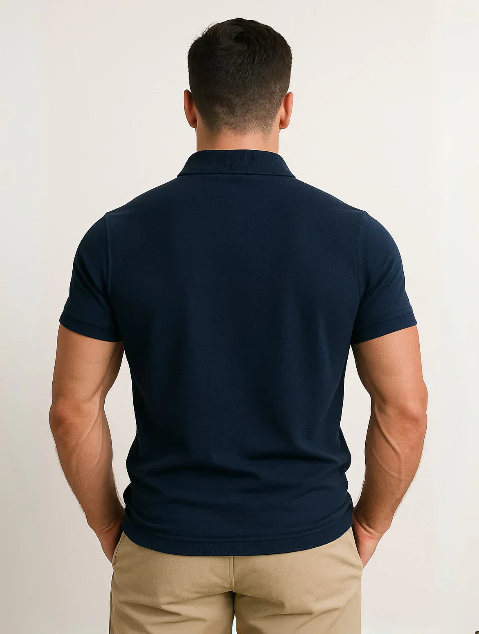 Classic Dark Blue Polo Shirt for Men