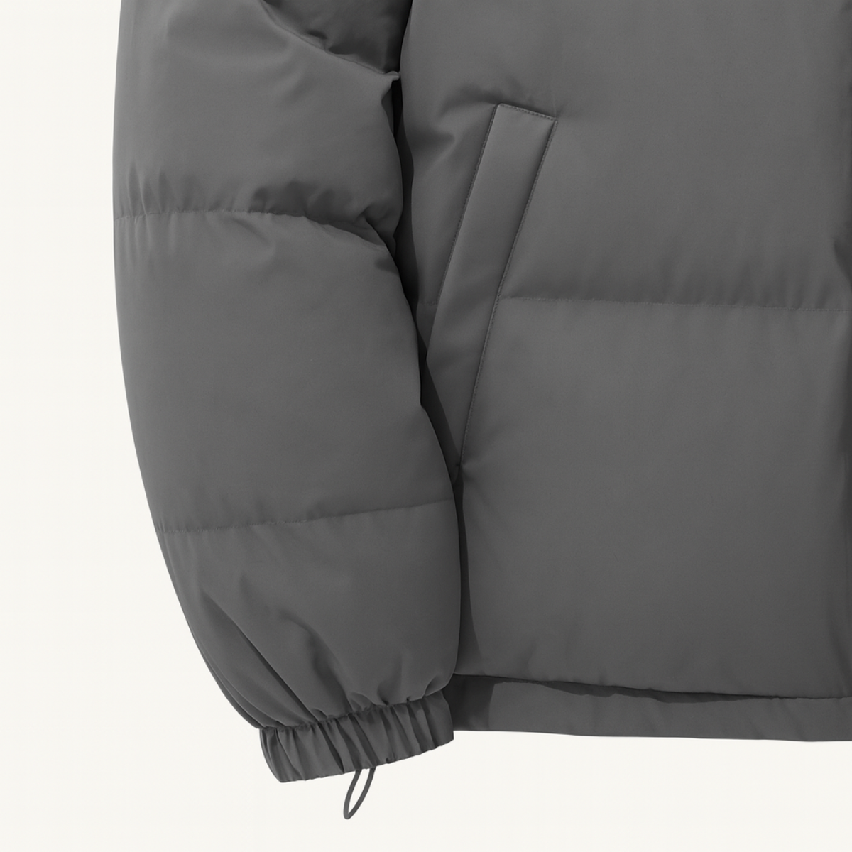 Warm Men's Padded Parka Jacket with Hood
