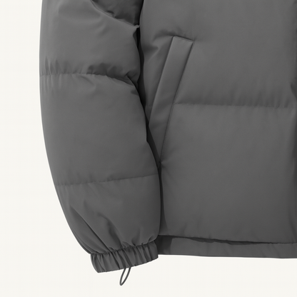 Warm Men's Padded Parka Jacket with Hood
