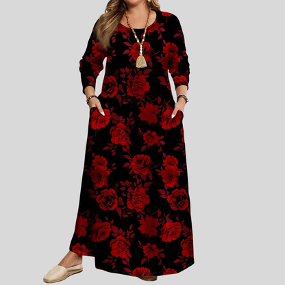 Beautiful Floral Long Dress - OutfitLondon