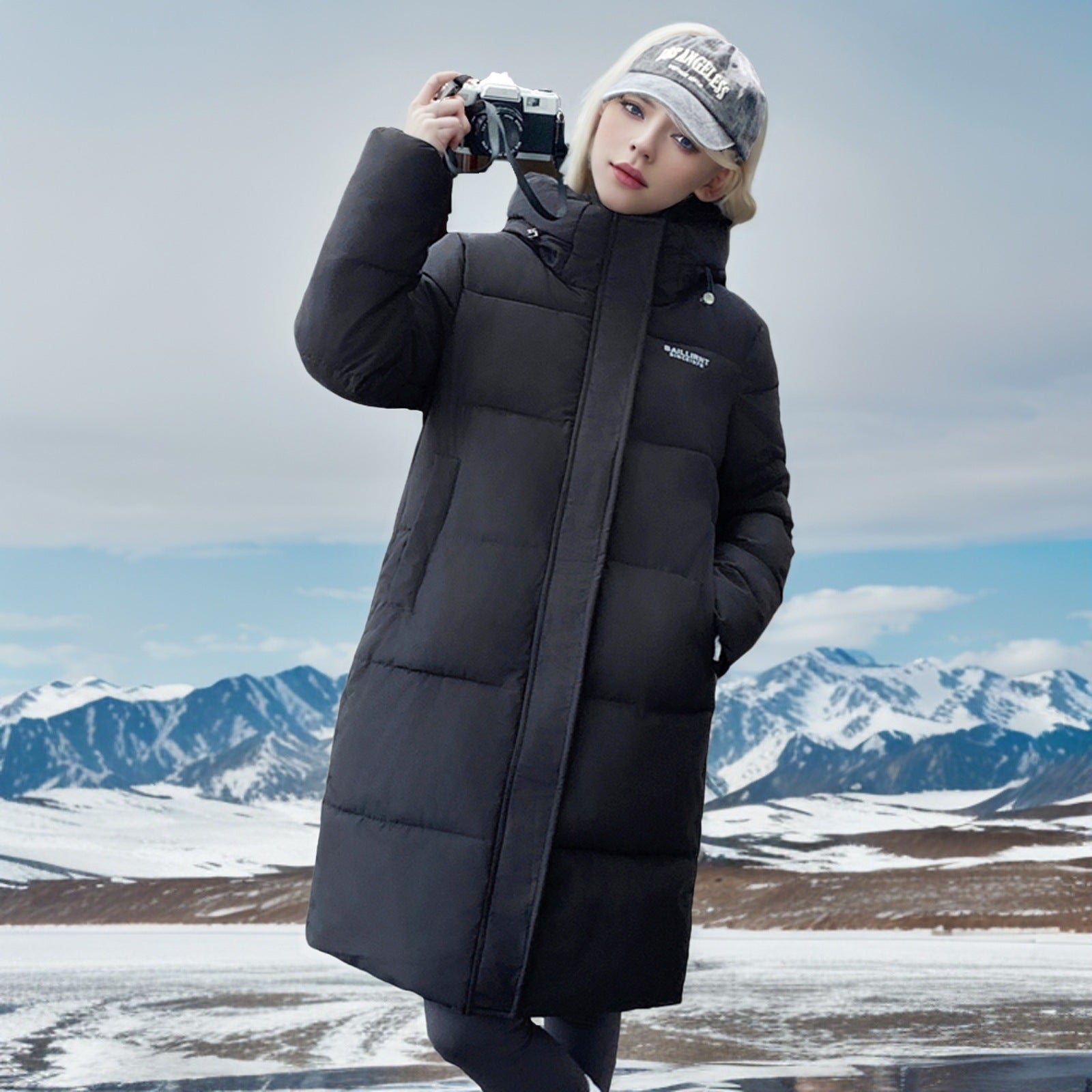 Cozy Black Women's Winter Parka Jacket with Hood - OutfitLondon
