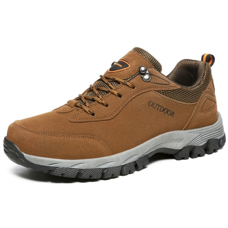 Waterproof Hiking Trekking Shoes Brown Leather - OutfitLondon