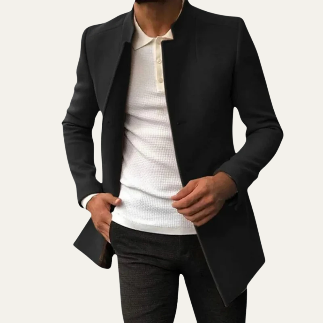Simple Classic Fit Overcoat for Men