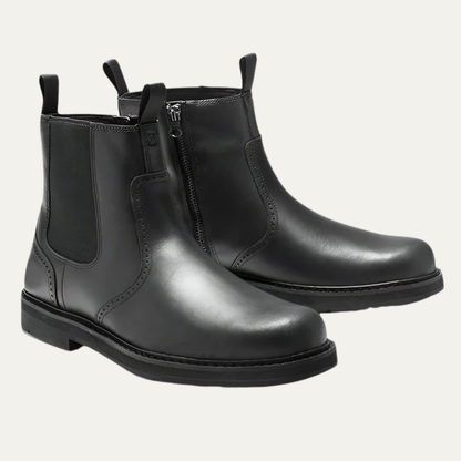 Men's Elastic Side Zipper Ankle Boots