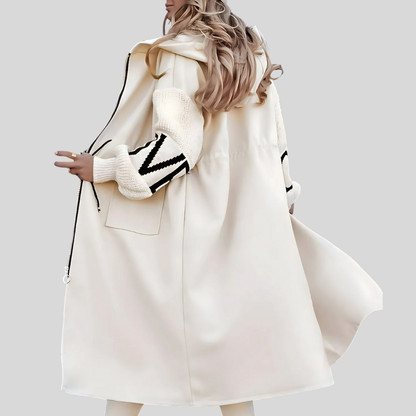 Warm Cable Knit Hoodie Jacket