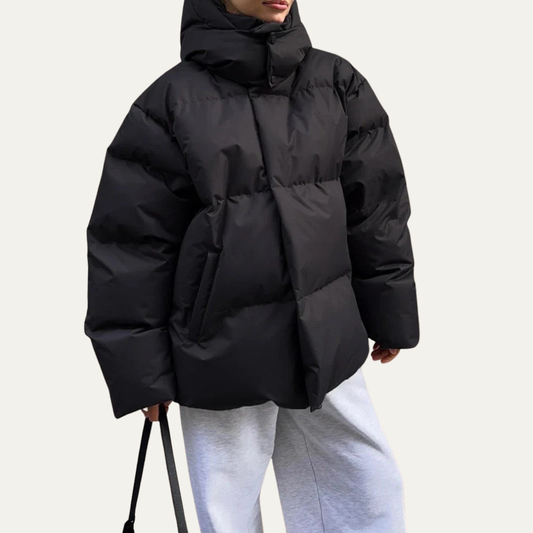 Women's Plus Size Warm Puffer Coat - OutfitLondon