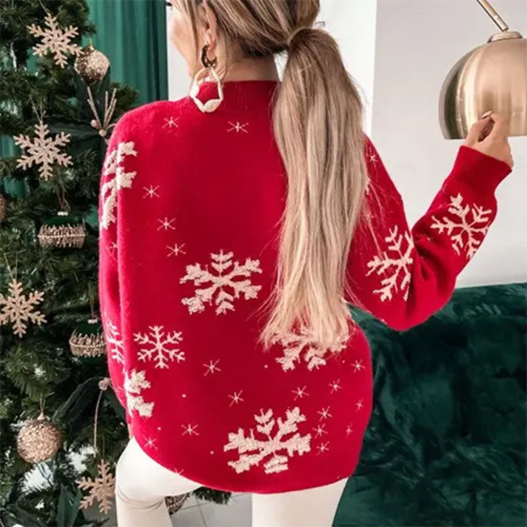 Festive Ladies Holiday Crew Sweater