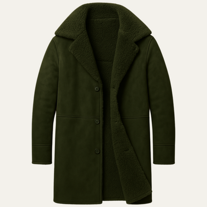 Warm Luxury Sheepskin Men's Winter Coat