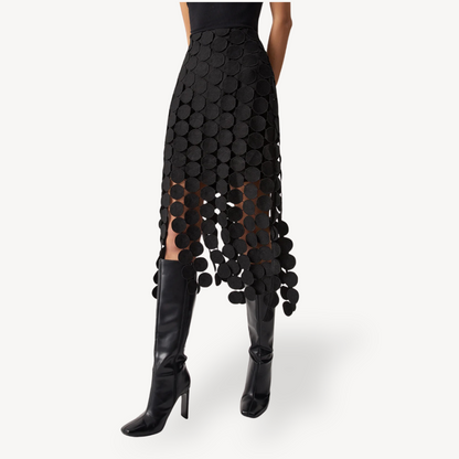 Flirty Round Hem Mid Length Skirt - OutfitLondon