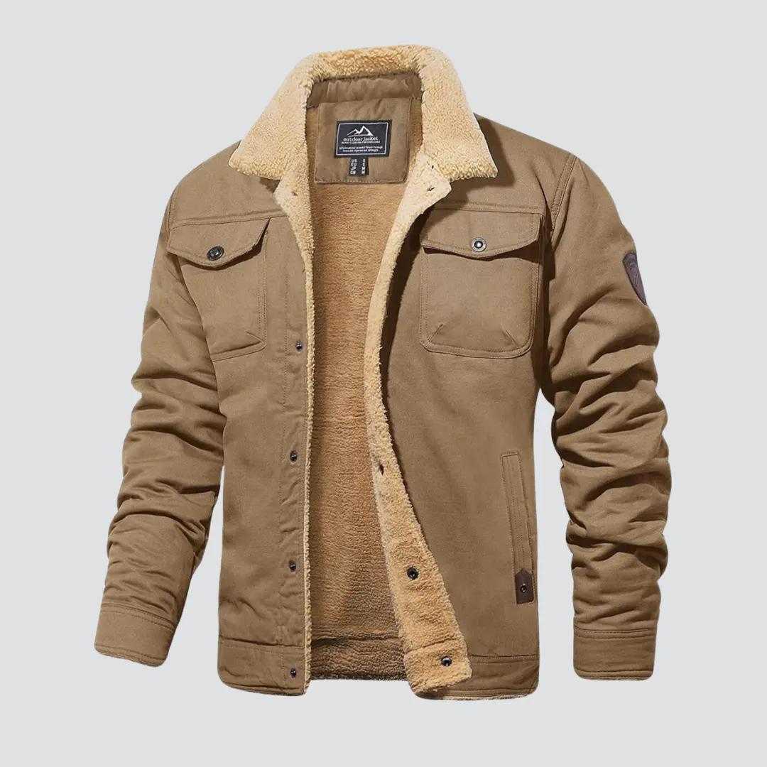 Fleece Lined Mens Winter Parka Coat