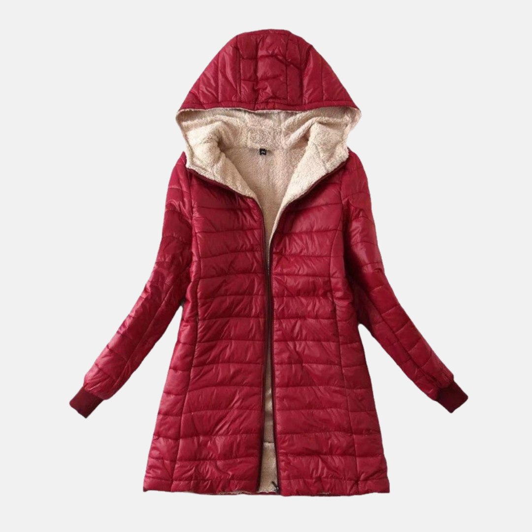 Warm Hooded Puffer Jacket with Soft Insulated Lining
