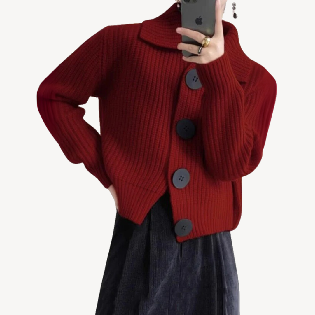 Soft Ladies Button Front Cardigan Sweater