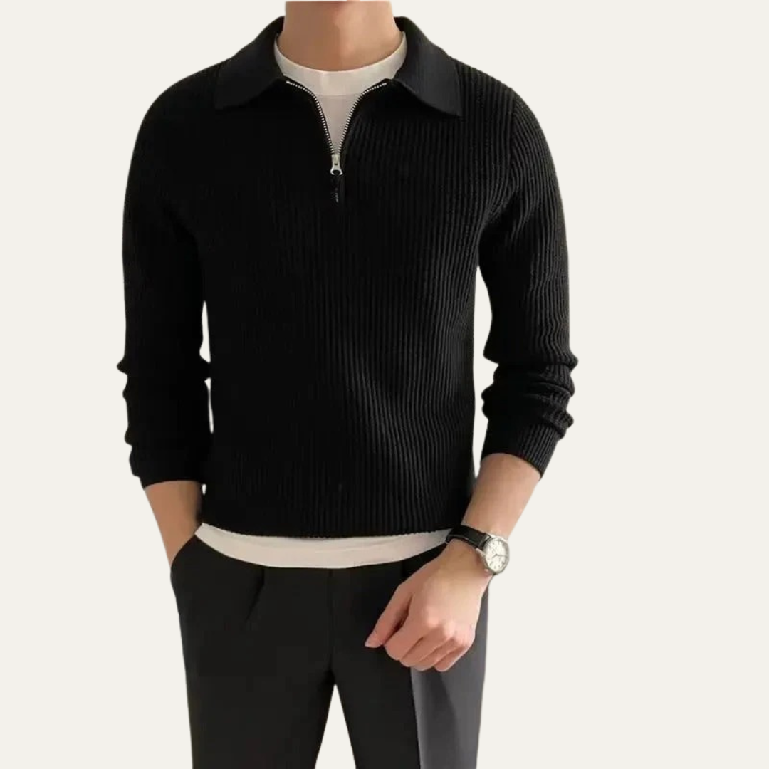 Men's Classic Fit Zip Neck Sweater