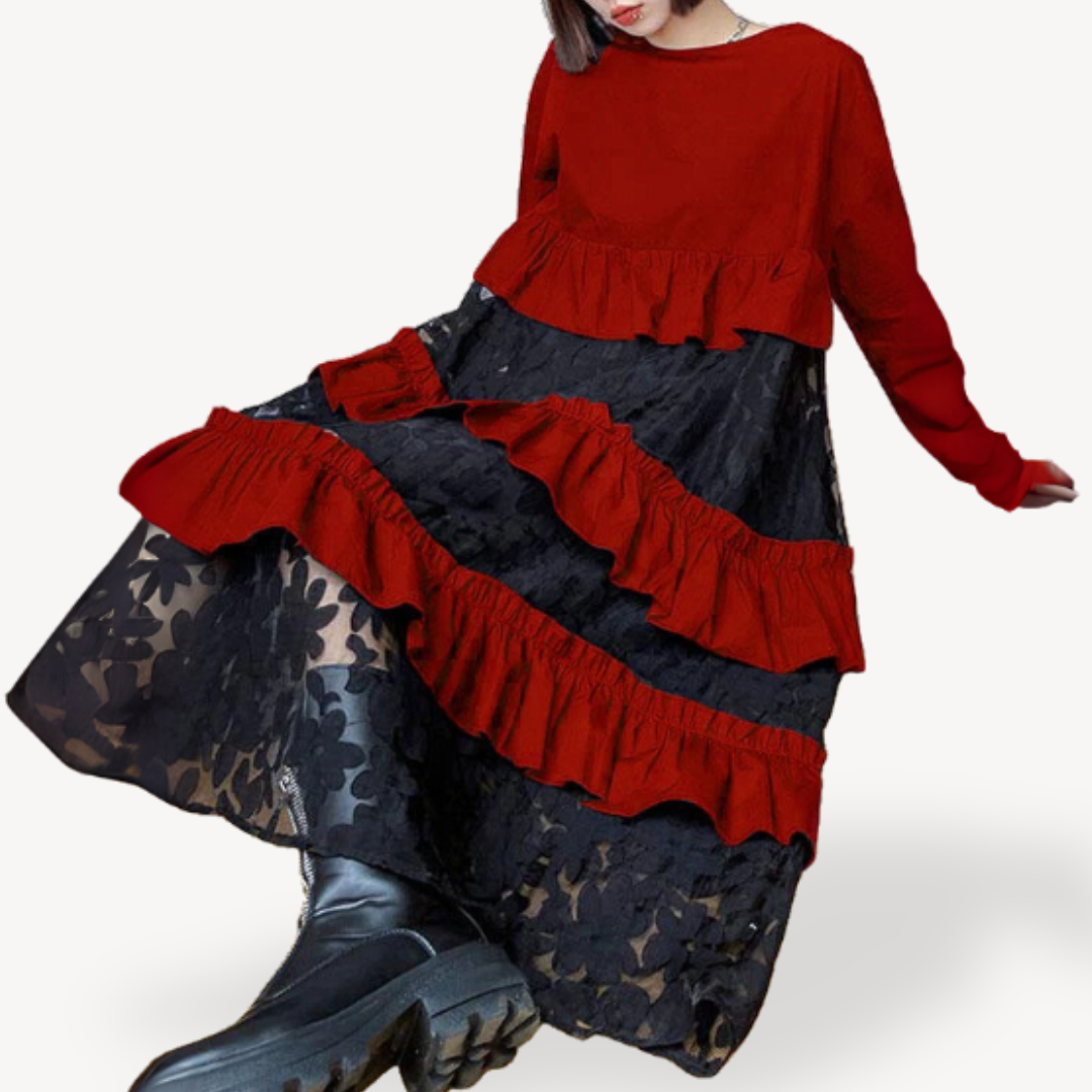 Feminine Layered Lace Summer Dress