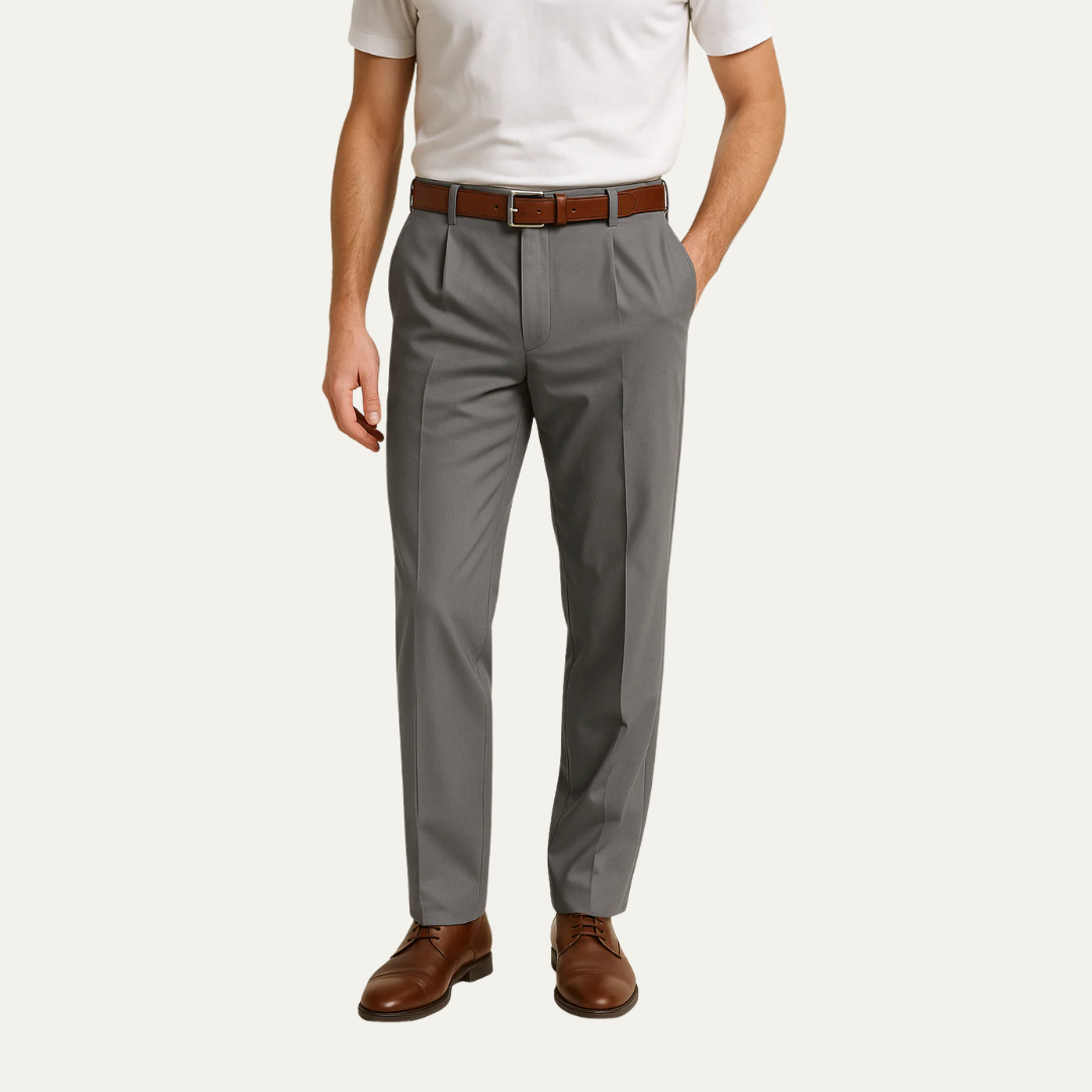 Men's Traditional Flat Front Dress Pants