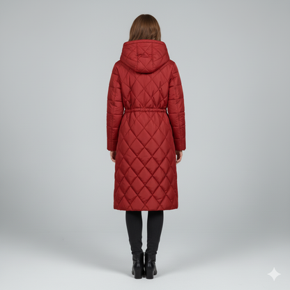 Warm Quilted Hooded Winter Parka for Women