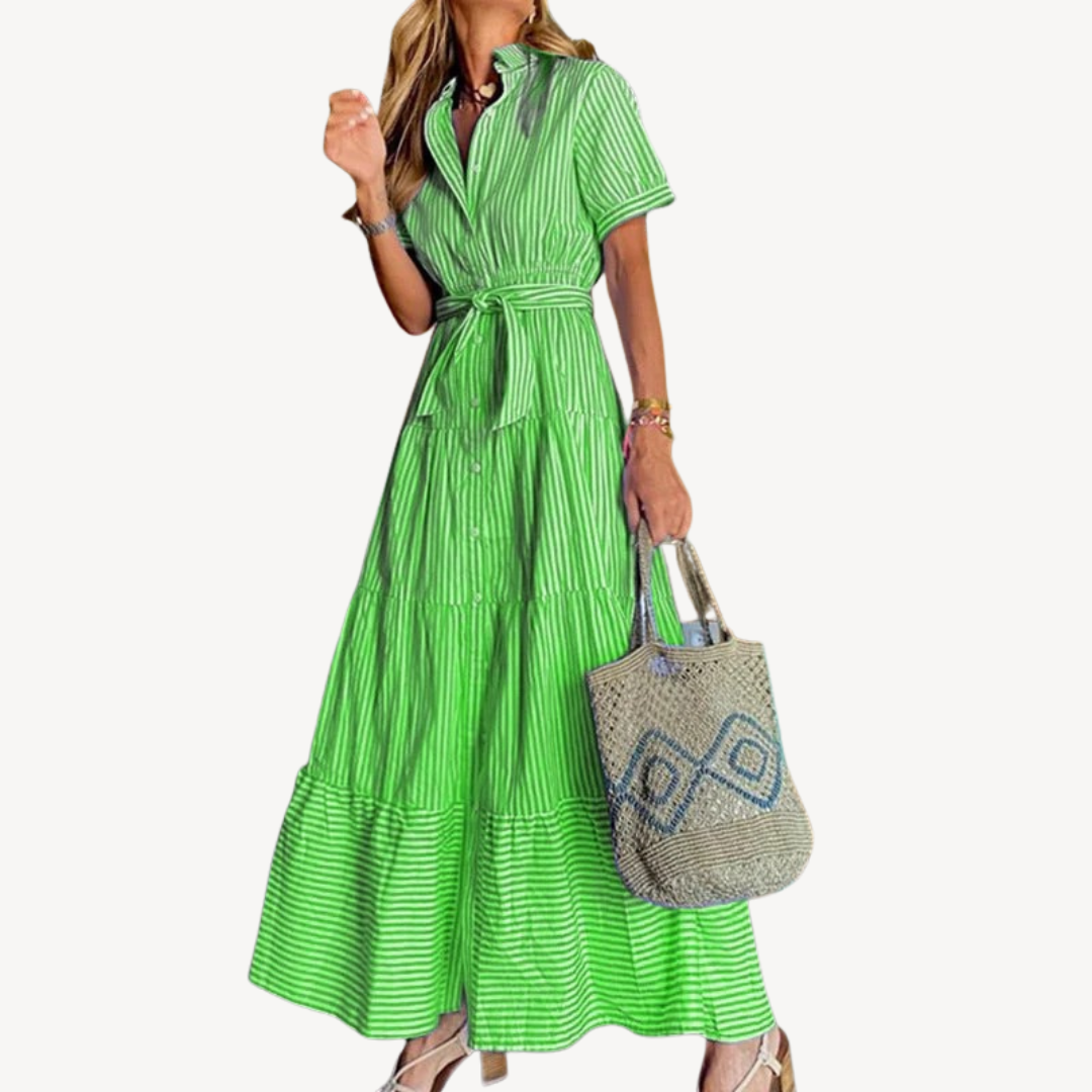Colorful Long Sleeve Women Dress