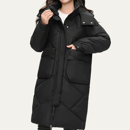Warm Women's Quilted Down Parka Coat