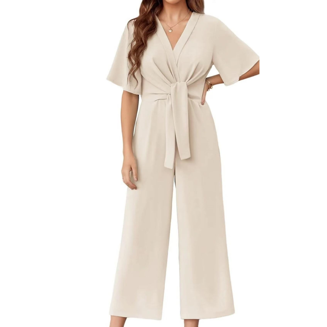 Chic Summer Knot Front Jumpsuit