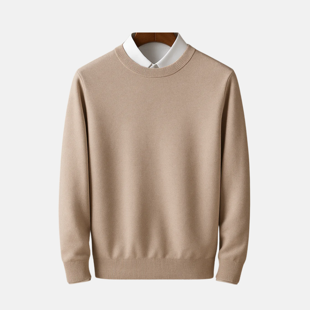 Soft Crew Neck Pullover Sweater for Men