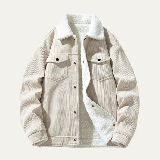 Warm Plush Lined Denim Trucker Jacket - OutfitLondon