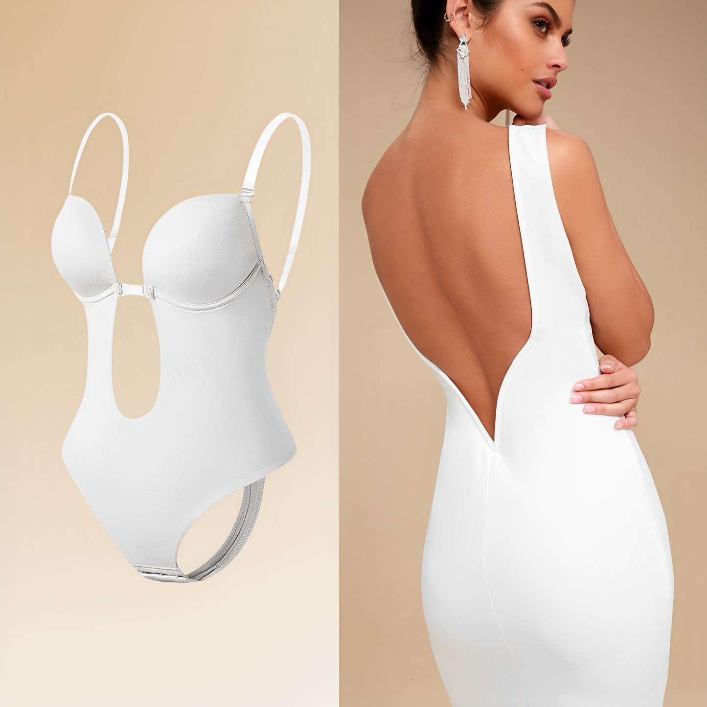 Women's Low Cut Back Body Bralette Top