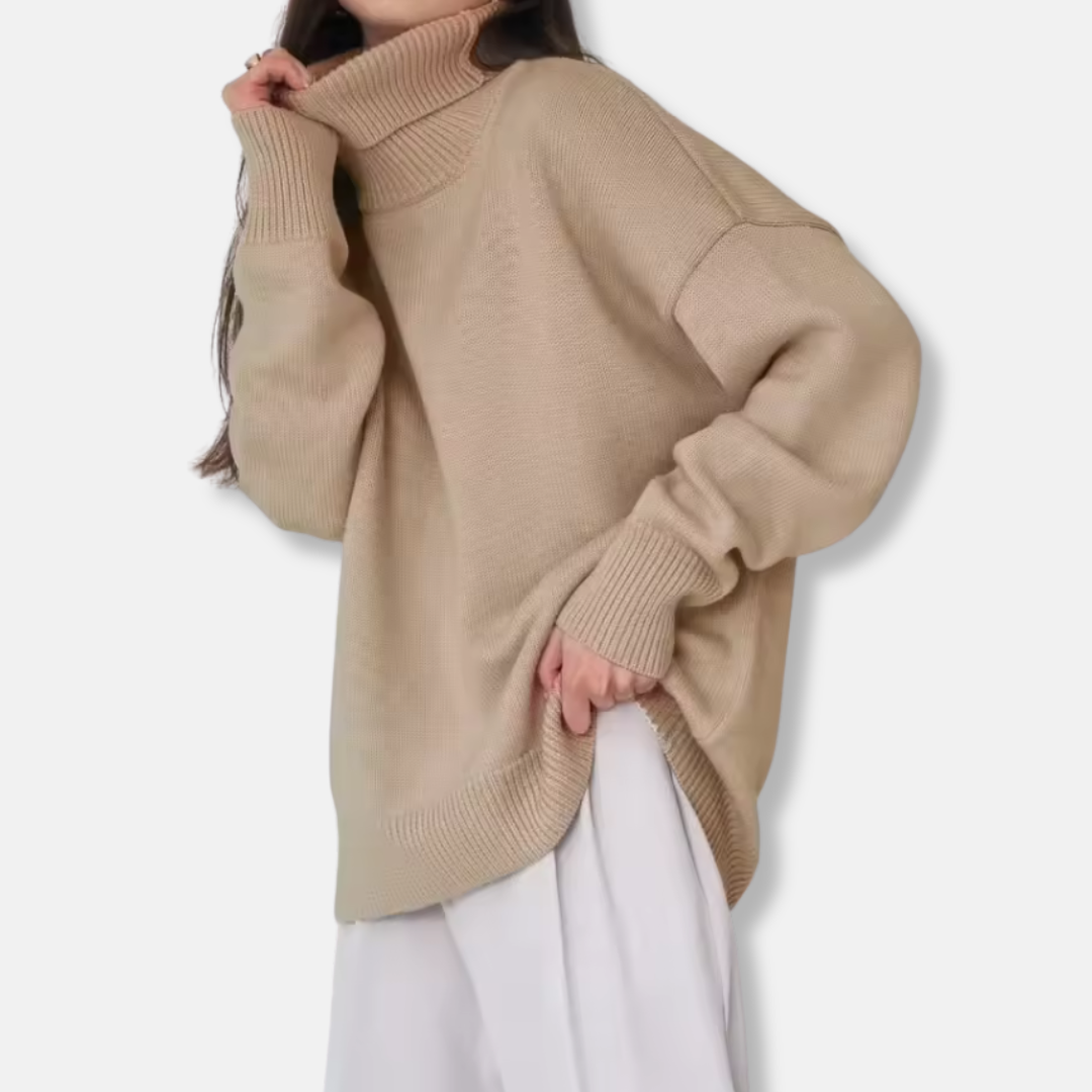Soft Women's Oversized Turtleneck Sweater
