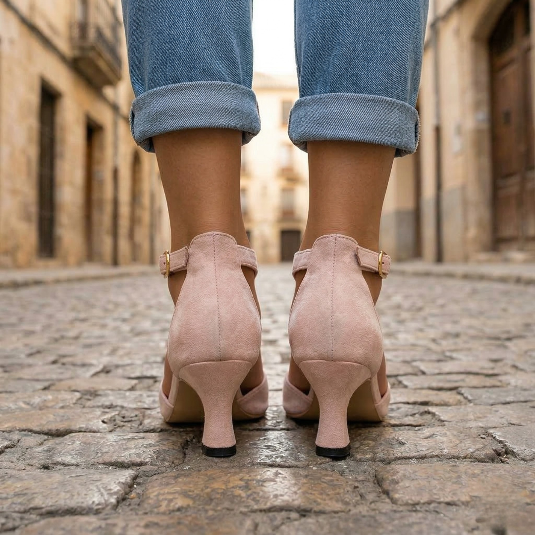 Low Heel Ankle Strap Sandals for Women