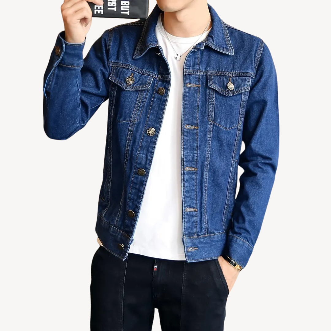 Classic Blue Jeans Jacket for Guys