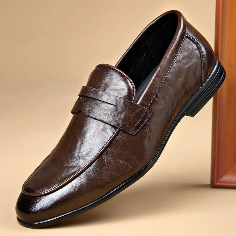 Authentic Premium Leather Slip On Shoe - OutfitLondon