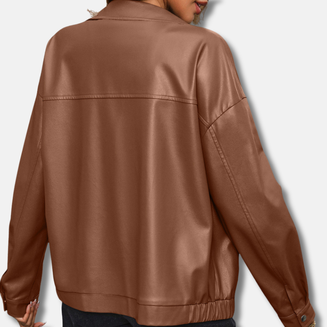 Casual Fit Crop Bomber Jacket