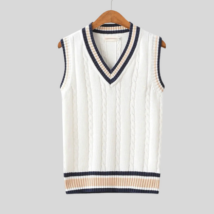 Men's Warm Crew Neck Vest Sweater