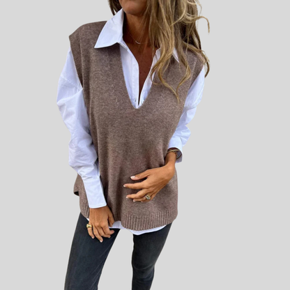 Cozy Cable Knit Vest Sweater