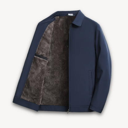 Warm Faux Fur Lined Mens Winter Coat