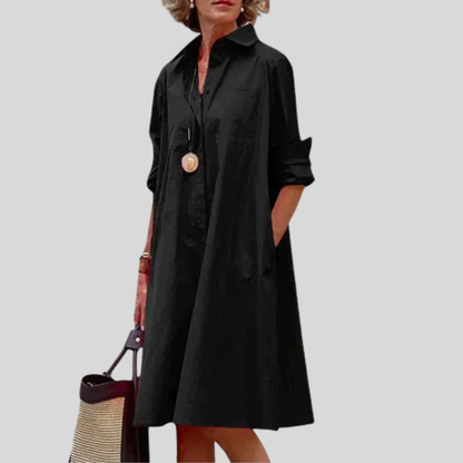 Chic Women's Dress With Side Pockets