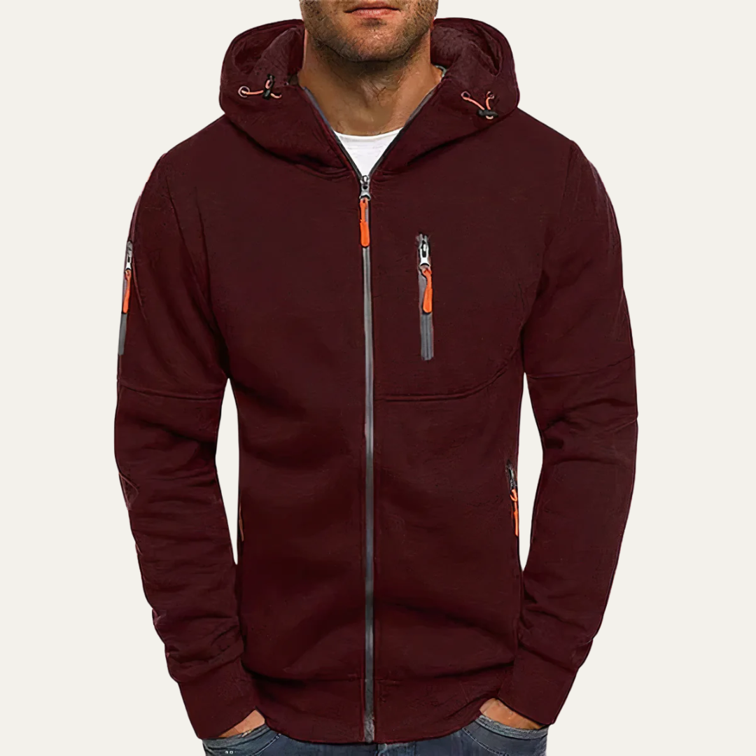 Men's Classic Zip Up Hoodie Sweatshirt
