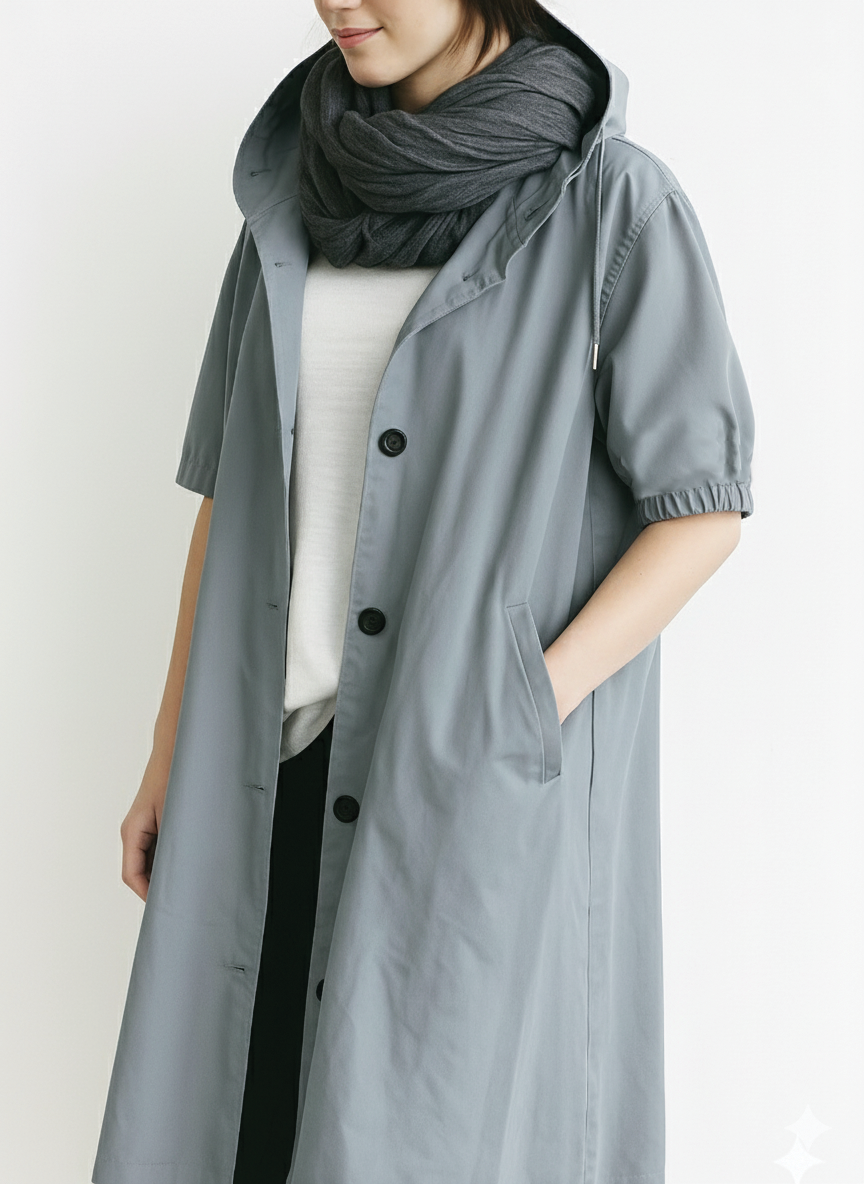 Women's Hooded Trench Coat - OutfitLondon