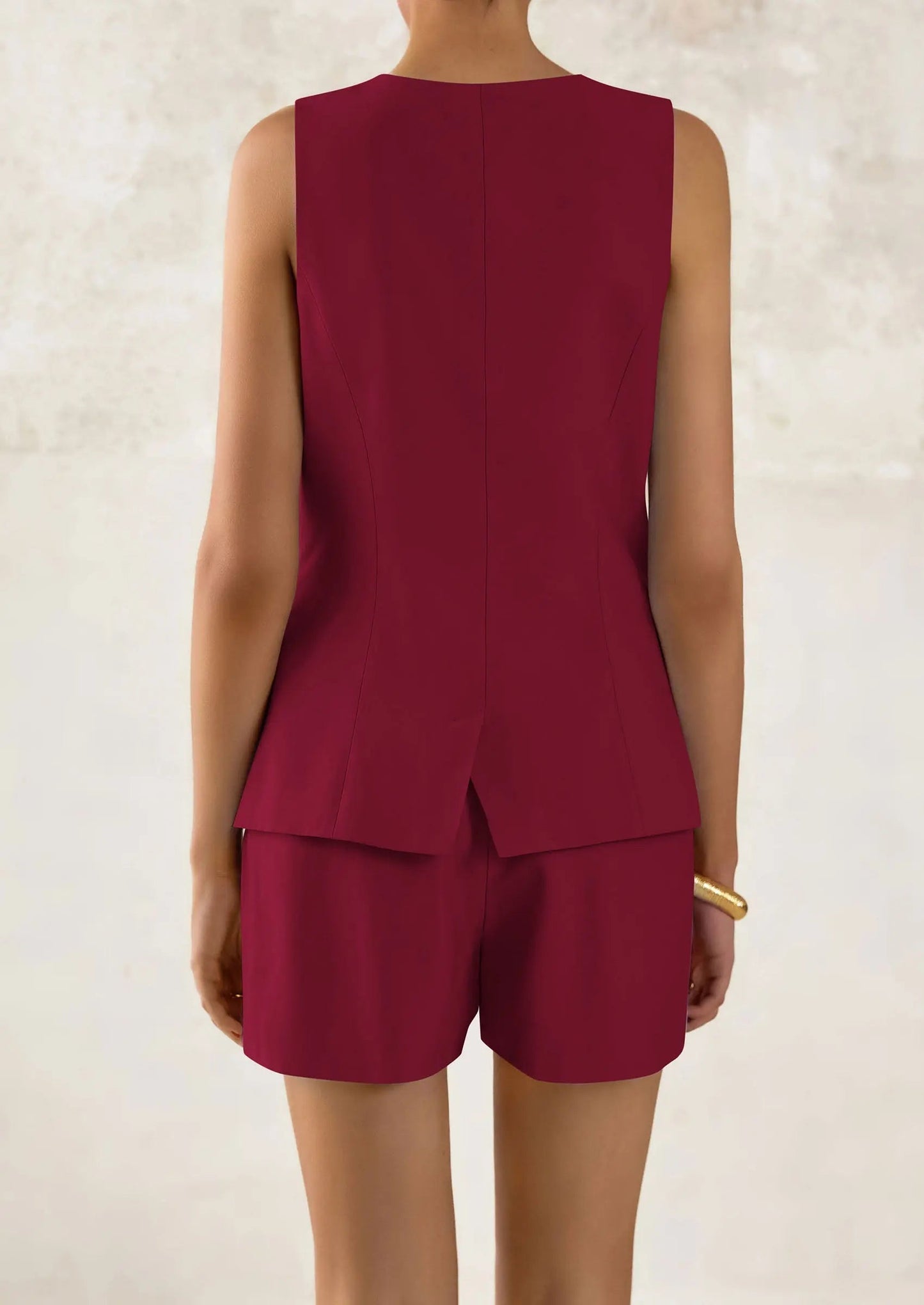 Relaxed Fit Office Two Piece Shorts Suits