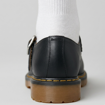 Ladies Classic Comfortable Flat Shoes with Buckle Detail