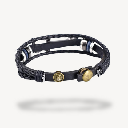Music Note Leather Wristband