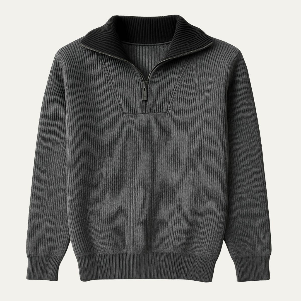 Men's Textured Quarter Zip Pullover Sweater
