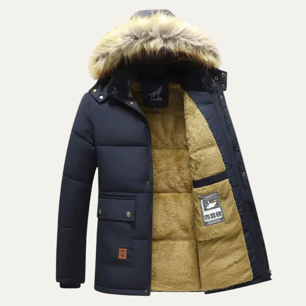 Waterproof Insulated Hooded Snow Jacket for Men